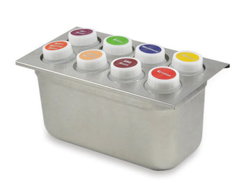 Uchwyt na butelki/organizer na butelki - do butelek wyciskanych / & dozowników do butelek - Prime Gastro