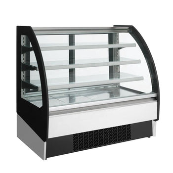 Witryna chłodnicza naścienna - 978 mm - 274 L - z oświetleniem LED & 3 półkami - przesuwane tylne drzwi - Prime Gastro