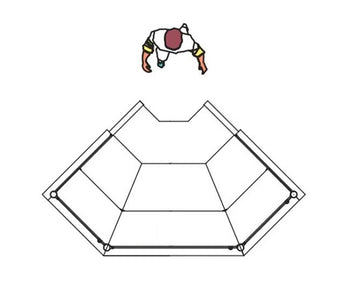 Narożna witryna cukiernicza - 1050 mm - 2 półki - Prime Gastro