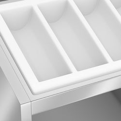 Stojak na sztućce KOPENHAGEN - Wysokość:450mm - Stal nierdzewna - model nablatowy
