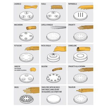 Elektryczna maszynka do makaronu - 8 kg/h - 370 W - wraz z obcinarką do makaronu - Prime Gastro