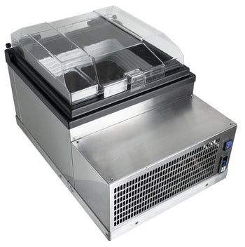 Witryna na lody stołowe - 490 mm - 10 l - pokrywa kopułkowa - Prime Gastro