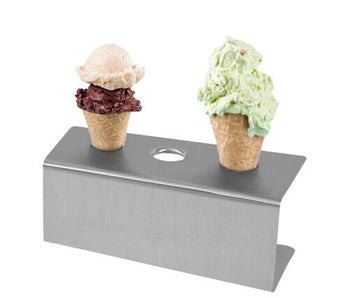 Uchwyt na rożek do lodów z 3 otworami - Prime Gastro