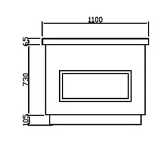 Blat neutralny PRAG - 1100 mm