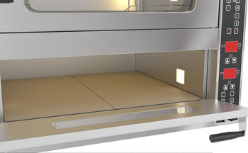 Piec konwekcyjno-parowy - Cyfrowy - Piec konwekcyjny piekarniczy - 4x EN 60x40 & Piec do pizzy - 7x Ø 25cm - Prime Gastro