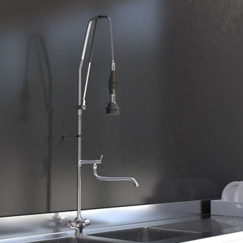 Prysznic z jednym otworem 8000 - z kranem i 2 zaworami mieszającymi - Prime Gastro