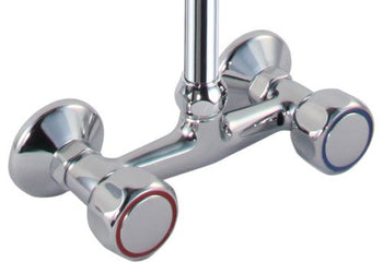 Prysznic z dwoma otworami 10000 - z kranem mieszającym, kranem obrotowym & 2 zaworami mieszającymi - Prime Gastro