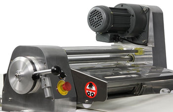 Wałkownica do ciast piekarniczego - urządzenie stołowe - 400 W - przenośnik taśmowy 2000 mm - Prime Gastro