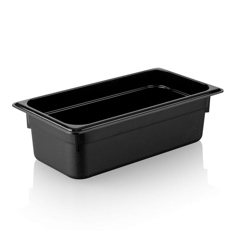 Pojemnik polipropylenowy GN 1/3 - czarny - głębokość 100mm