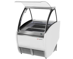 Lada na lody LEO - 1330 mm - konwekcyjna - na 10 x 5 litrowe pojemniki na lody - biała