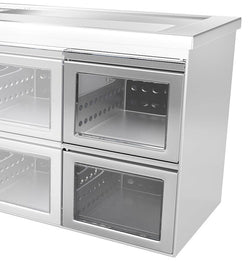 Szafka szufladowa - szkła - składająca się z: 1/2 & 1/2