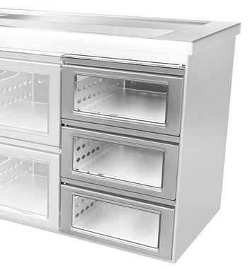 Szafka szufladowa - szkła - składająca się z: 1/3, 1/3 i 1/3 - Prime Gastro