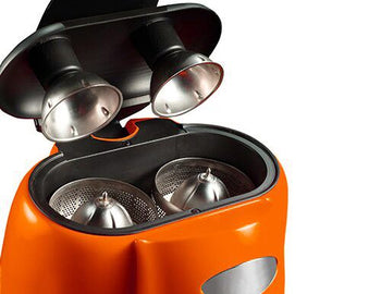 Elektryczna wyciskarka do cytrusów - 570 W - pomarańczowa (podwójna) - Prime Gastro