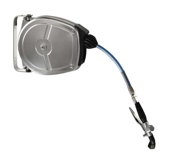 Bęben na wąż - 5m - z obudową i sprayem myjącym - Prime Gastro