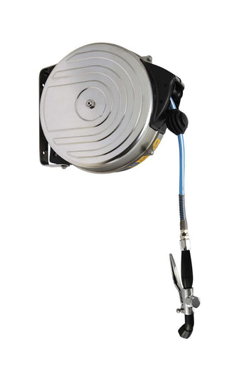 Bęben na wąż - 15 m - z obudową i rozpylaczem myjącym - Prime Gastro