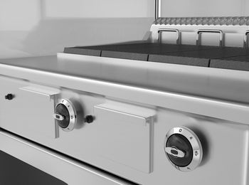 Grill gazowy - 1,76m - wygląd stal nierdzewna - Prime Gastro