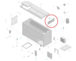 Pionowa kratka oddzielająca – wysokość: 132 mm