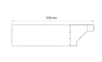 Pokrywa do pieca do pizzy - 990 mm - odpowiednia do PDP66T i PDP66TTC-N - Prime Gastro
