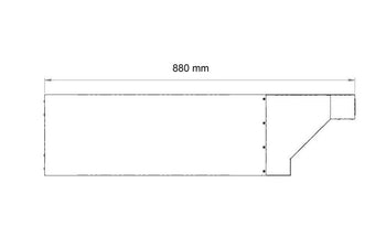 Pokrywa do pieca do pizzy - 1340 mm - odpowiednia do PDP66B i PDP66BTC-N - Prime Gastro
