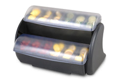 Pojemniki na składniki barowe ze stojakiem na 2x pojemniki na składniki