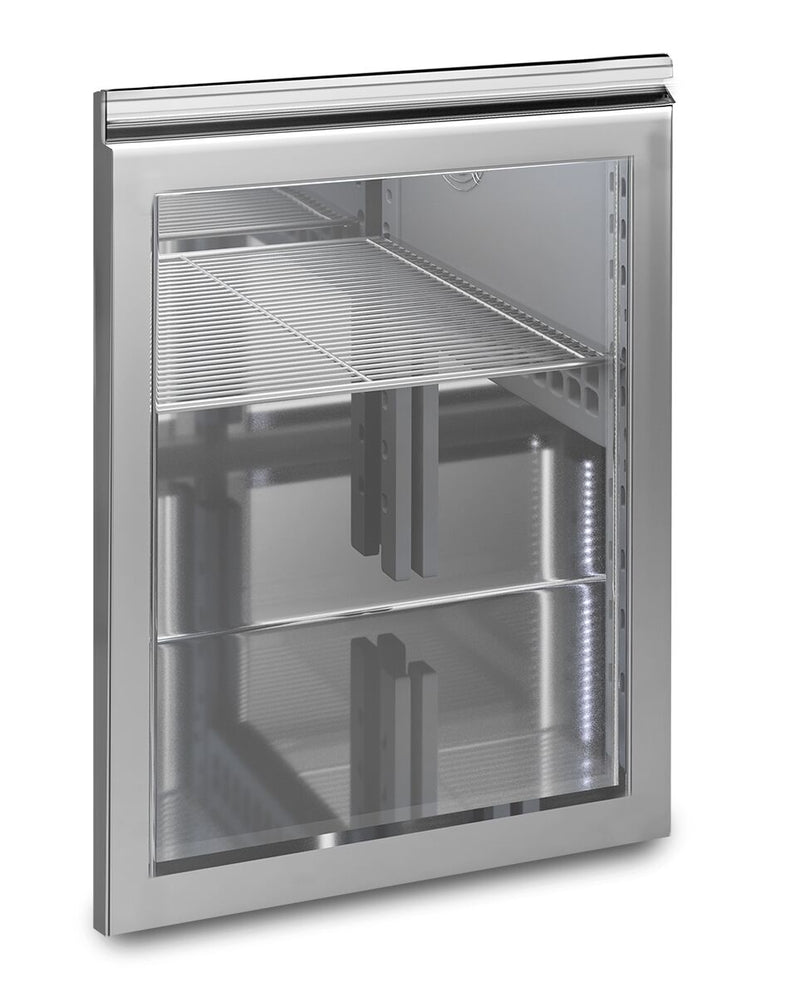 Szklane drzwi do barowych stołów chłodniczych - zawias po prawej stronie