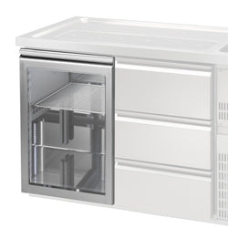 Drzwi przeszklone do barowych lad piwnych - z zawiasem lewym - 550x700mm - okno 440x630mm - do serii BRA i BLA