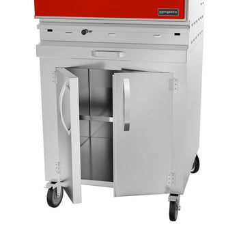 Węgiel drzewny - Piekarnik z grillem na węgiel drzewny - Czerwony - Prime Gastro