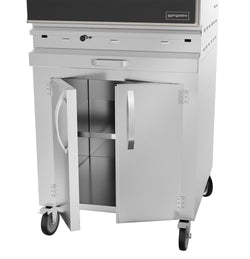 Piec do grillowania na węgiel drzewny z podstawą - czarny