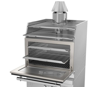 Węgiel drzewny - Piekarnik z grillem na węgiel drzewny - Czarny - Prime Gastro