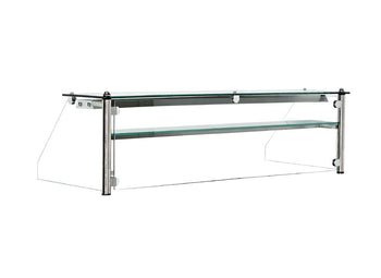szklana nadstawna z 1 półką - 1,25 m - Prime Gastro