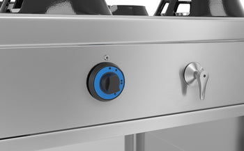 Gazowa kuchenka wok - 84 kW - 6 płyt grzewczych - włącznie z 2 mini kolumnami wodnymi - Prime Gastro