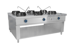 Kuchenka gazowa wok - 84 kW - 6 palników - w tym 4 krany