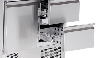 Stół chłodniczy ECO - 900x700 mm - z 1 drzwiami & 2 szufladami - Prime Gastro