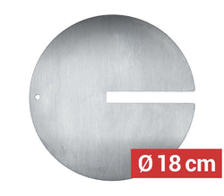 Płyta na mięso do szpikulców dla kebaba z otworem - Ø 18 cm
