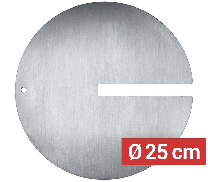 Płyta na mięso do szpikulców dla kebaba z otworem - Ø 25 cm