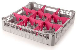 Kosz do mycia szkła 1/1 - 500x500mm - 9 przedziałów