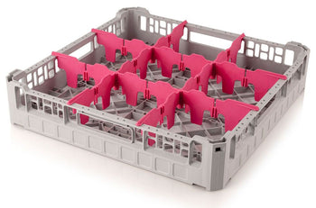 Kosz do mycia szkła 1/1 - 500x500mm - 9 przedziałów - Prime Gastro