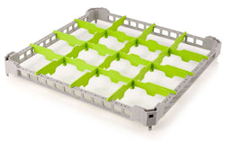 nadstawka do kosza 1/1 do kosza zmywarki do szkła - 500x500mm - 16 przegródek