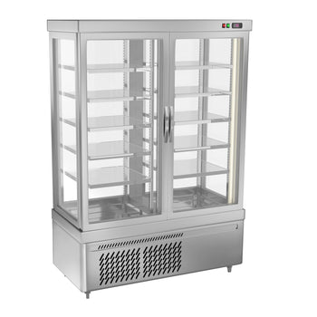 Witryna panoramiczna na sery - 935 litrów - 1320 mm - 10 półek - srebrna - Prime Gastro