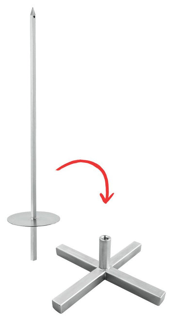 Stojak na szpikulce - krzyżak ręczny - 39 x 39 cm - Prime Gastro