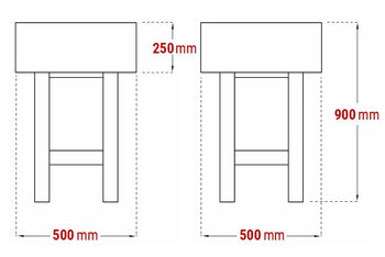 Blok do krojenia wykonany z drewna akacjowego - 500x500mm - Prime Gastro