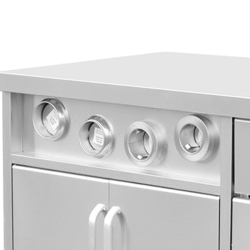 Szafka dolna na dozowniki napojów z uchwytami na kubki i komorą na kostki lodu - 1,5 m - Prime Gastro