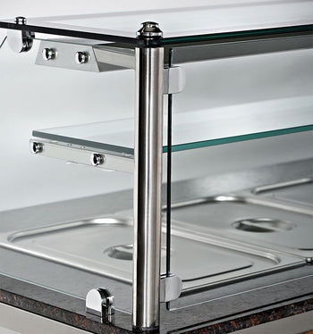 szklana nadstawna z 1 półką - 1,5 m - Prime Gastro