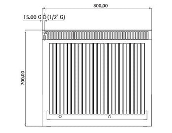 Grill gazowy z kamienia lawowego - 10,6 kW - Grill uchylny - włącznie z podstawą z 2 drzwiczkami - Prime Gastro