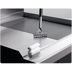 Elektryczna płyta grillowa - 7,1 kW - Gładka i Ryflowana - włącznie z podstawą z 2 drzwiczkami