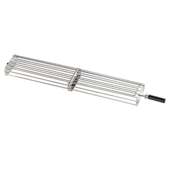 Miecz wielopozycyjny z uchwytem do węglowego grilla do kurczaka - długość 145 cm - Prime Gastro