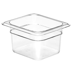 (6 sztuk) CAMBRO | Camview® - pojemnik GN z kopolimeru 1/6 - przezroczysty - wysokość: 100 mm - nie zawiera BPA
