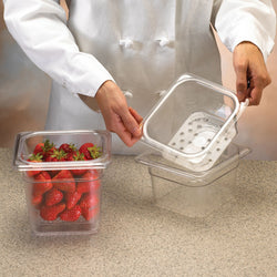 (6 sztuk) CAMBRO | Camview® - pojemnik GN z kopolimeru 1/6 - przezroczysty - wysokość: 100 mm - nie zawiera BPA