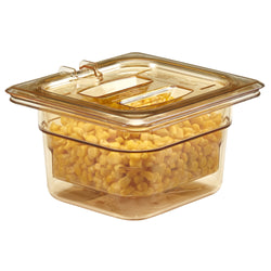 (6 szt.) CAMBRO | H - PAN™ - Żaroodporne pojemniki GN 1/6 - Bursztynowe - Głębokość 100 mm