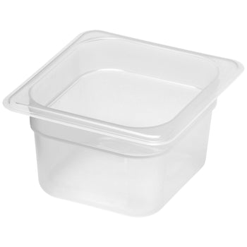 (6 sztuk) CAMBRO | Pojemniki GN z polipropylenu 1/6 – mleczne – wysokość: 100 mm - Prime Gastro